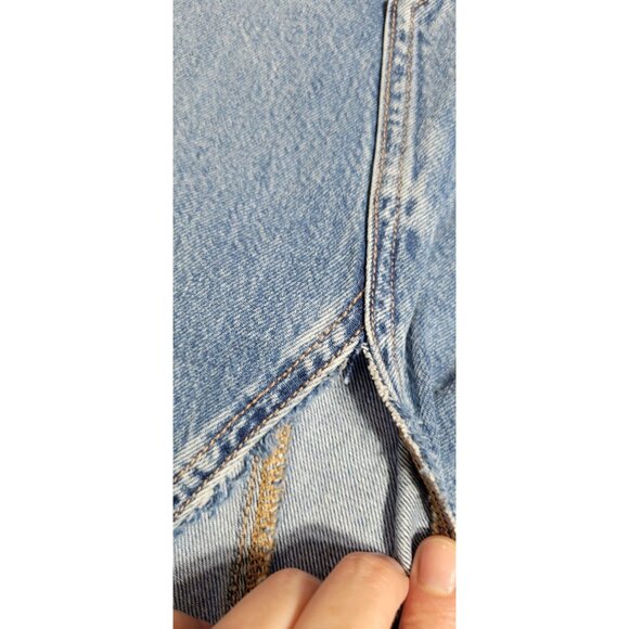 American Eagle Denim Midi skirt Womens Vintage Iconic Size 6 Denim Waistband - Picture 4 of 9